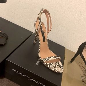 FRENCH CONNECTION SNAKE STILETTO HEELS